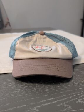 Carter's Brown and Cream Baby Cap with Blue Lining